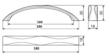 UU13-0160-G0006 Ручка металлическая в стиле модерн