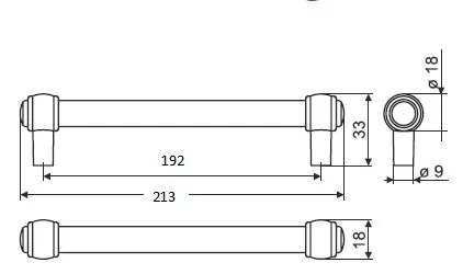 RE23-0192-G0035 Ручка металлическая релинговая