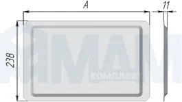 VA900 Поддон 900 мм нерж.