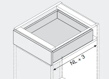 Полный комплект направляющих с замками BLUM TANDEM для деревянных ящиков