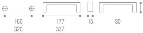 2266-177ZN1X Ручка металлическая в стиле модерн