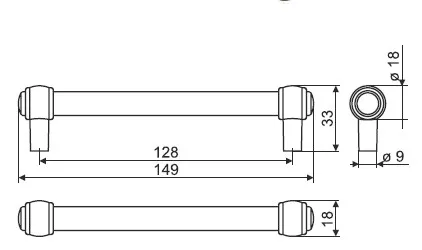 RE23-0096-G0007 Ручка металлическая релинговая