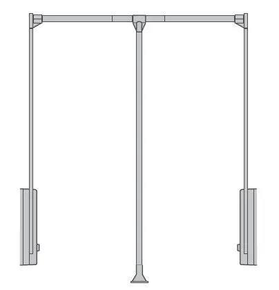 D009 Пантограф VITRA 830-1150 мм, черный