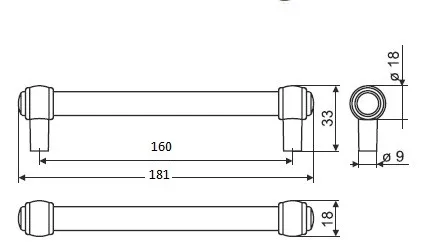 RE23-0160-G0035 Ручка металлическая релинговая