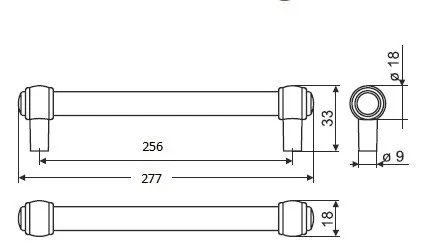 RE23-0256-G0031 Ручка металлическая релинговая