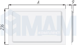 VP800 Поддон 800 мм прозрачный