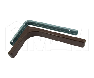 KBR180BROWN CORNER Менсолодержатель для деревянных полок с декоративной накладкой L-180 мм, коричневый (2 шт.)