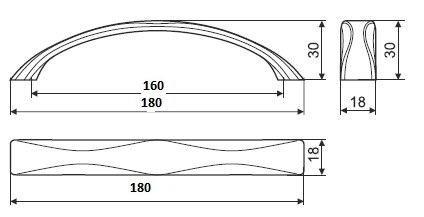 UU13-0160-G0004 Ручка металлическая в стиле модерн