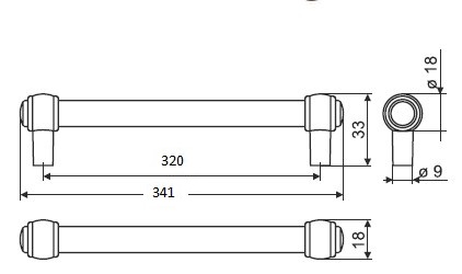RE23-0320-G0031 Ручка металлическая релинговая