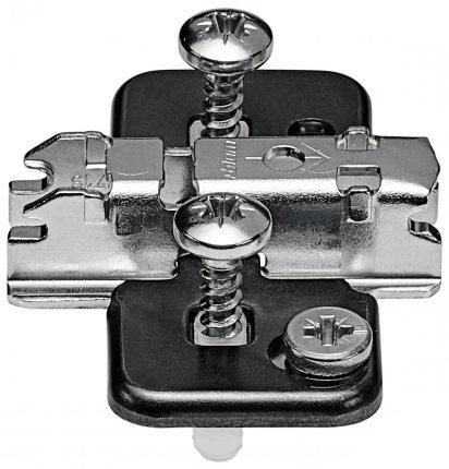 174H7130E BLUM CLIP, монтажная планка, крест, подъем 3мм, крепление EXPANDO, чёрный оникс