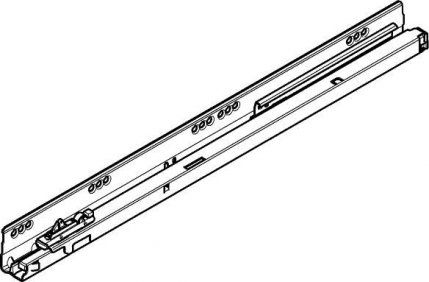 578.5501B Направляющая TANDEMBOX TIP-ON + BLUMOTION 550 мм. 30 кг, комплект
