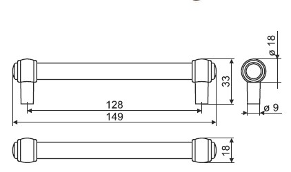 RE23-0096-G0007 Ручка металлическая релинговая