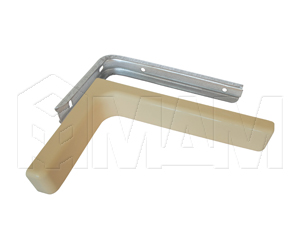 KB240BEIGE CORNER Менсолодержатель для деревянных полок с декоративной накладкой L-240 мм, бежевый (2 шт.)