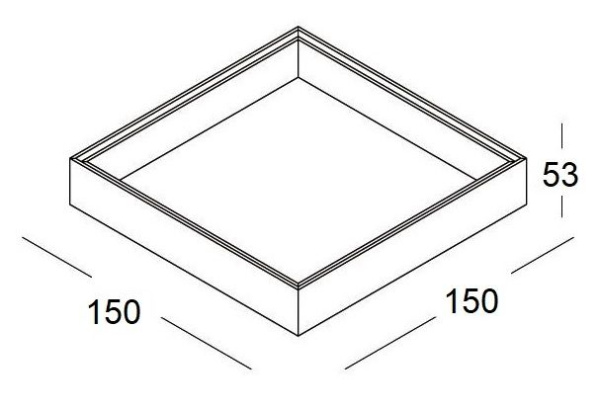 Ящик BAR 150х150 дуб/черный