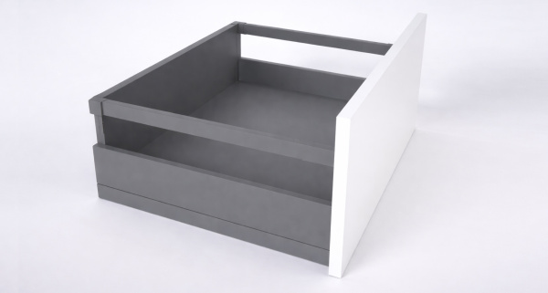 Стандартный ящик H120 мм с прямоугольным рейлингом, графит