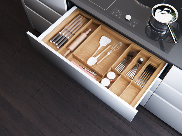 Лоток TETRIS V3 с держ. ножей в ящик Blum TANDEMBOX дуб в базу 900