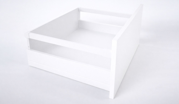 Стандартный ящик H90 мм с прямоугольным рейлингом, белый