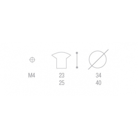 WPO.703.034.00A8 Ручка металлическая со вставкой D-34