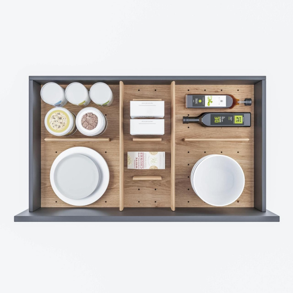 Лоток TETRIS V6 в высокий ящик Blum TANDEMBOX дуб в базу 600