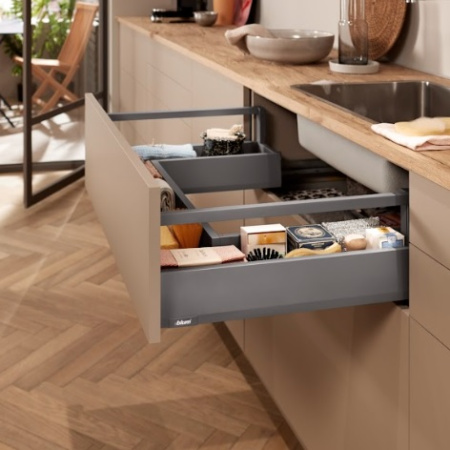 MERIVOBOX E с релингом, стандартный ящик, серый орион