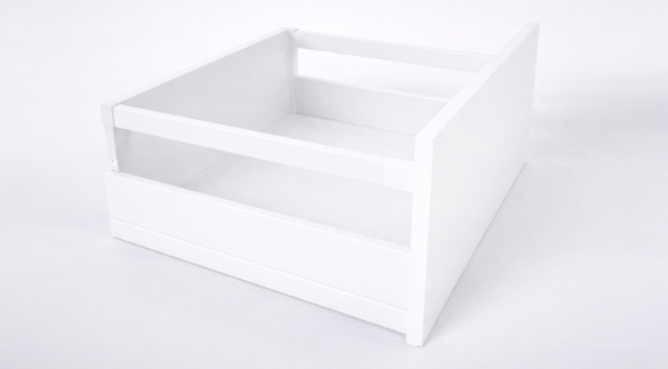 Стандартный ящик H120 мм с прямоугольным рейлингом, белый