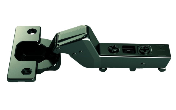 Omnia L Петля +30° без пружины, под саморез ЧЕРНАЯ