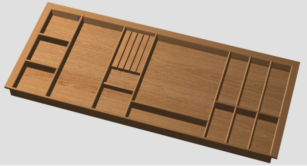 Лоток TETRIS V3 с держ. ножей в ящик Blum LEGRABOX дуб в базу 1200