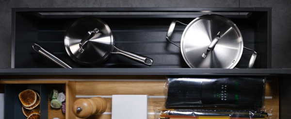 Панель BLACKWOOD LINE в высокий ящик TANDEMBOX черный в базу 900