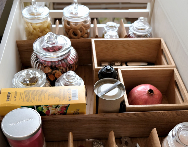Панель TETRIS в высокий ящик Blum LEGRABOX дуб в базу 700