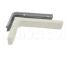 KR120WHITE CORNER Менсолодержатель для деревянных полок с декоративной накладкой L-120 мм, белый (2 шт.)