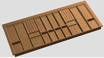 Лоток TETRIS V2 с 2 держ. ножей в ящик Blum LEGRABOX дуб в базу 1200