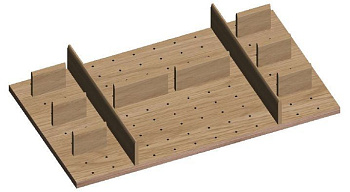 Лоток TETRIS V3 в высокий ящик Blum TANDEMBOX дуб в базу 900