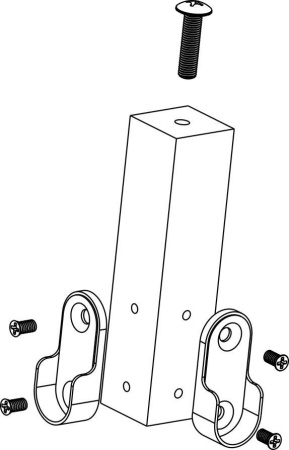 J205B Штангодержатель угловой, черный