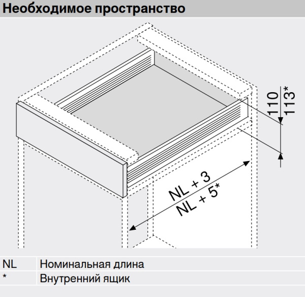 Выдвижной ящик METABOX M, серый