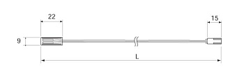 12800320100 Strip LED комплект проводки с разъемами 1000 (от трансформатора к Strip LED)