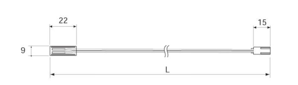 12800320100 Strip LED комплект проводки с разъемами 1000 (от трансформатора к Strip LED)