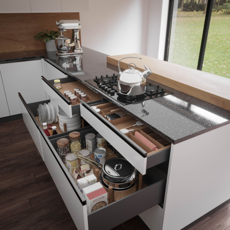 Лоток TETRIS для стол. приборов в ящик Blum LEGRABOX дуб в базу 900