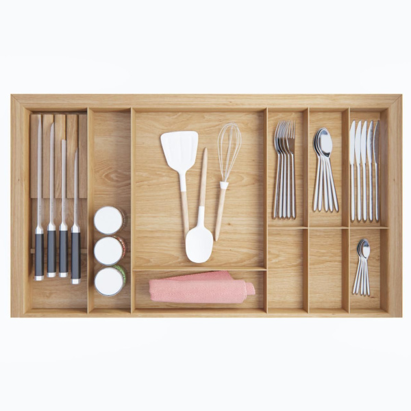 Лоток TETRIS V3 с держ. ножей в ящик Blum LEGRABOX дуб в базу 900
