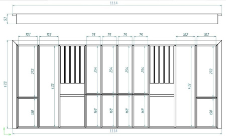 Лоток TETRIS V2 с 2 держ. ножей в ящик Blum TANDEMBOX дуб в базу 1200