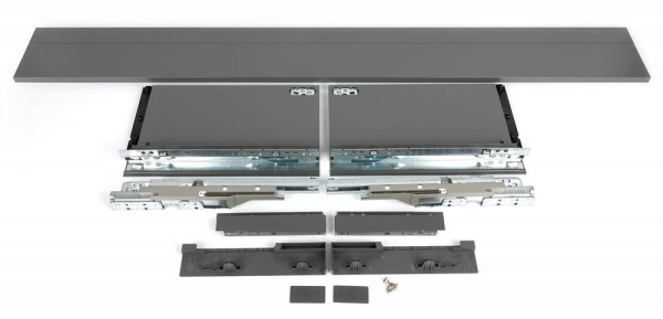 Внутренний ящик H180 мм c плавным закрыванием, графит