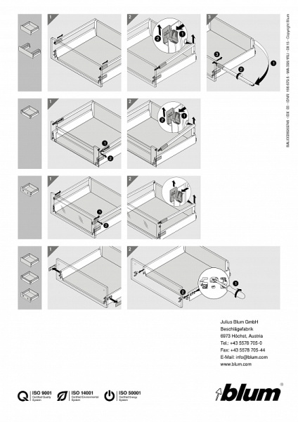 TANDEMBOX antaro Высокий внутренний ящик – царга “K” – высота “D”