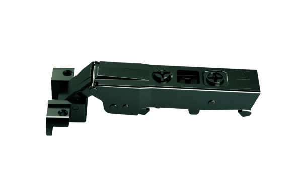 Omnia L Петля для узкого Al профиля, без пружины под саморез, черная (винты в наборе)