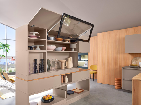 Подъемный механизм AVENTOS HF top с амортизатором BLUMOTION, темно-серый