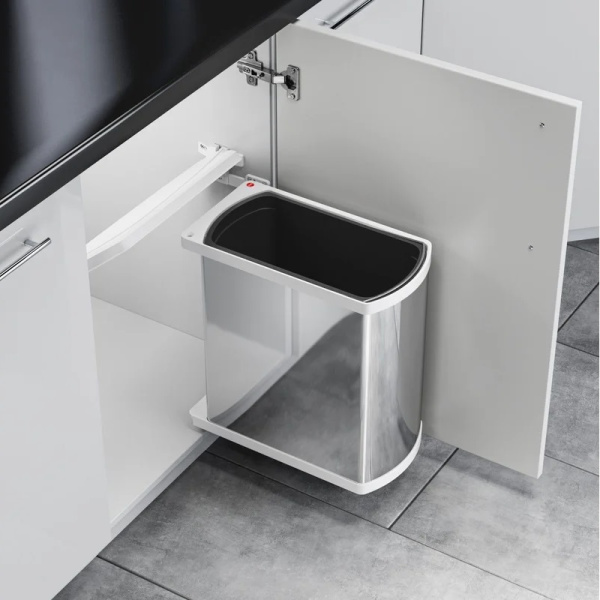 3418-90 Мусорное ведро навесное 18 л., нерж.сталь / пластик