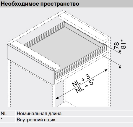 Выдвижной ящик METABOX N, серый