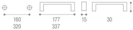 2266-177ZN1X Ручка металлическая в стиле модерн