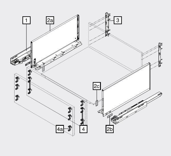 LEGRABOX F, серый орион