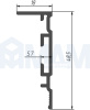 PR227002020A-61 Горизонт. рамочный профиль быстрого монтажа, L-6100