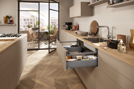 MERIVOBOX E с релингом, стандартный ящик, серый орион