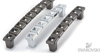 WMN.693.128.KR02 Ручка металлическая с кристаллами Swarovski